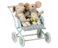Load image into Gallery viewer, Maileg Stroller Baby Mice Mint - Cheeky Junior