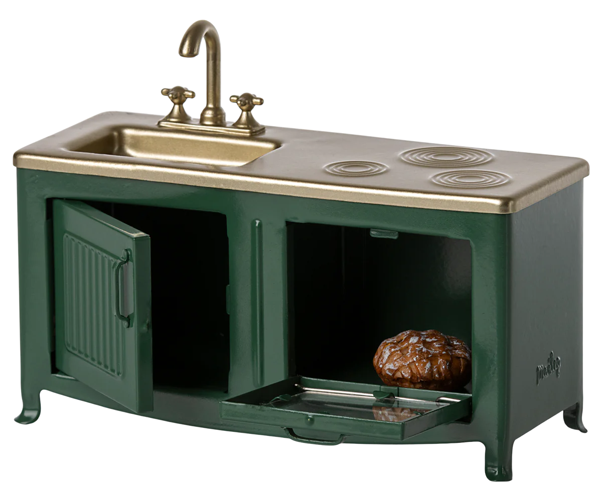 Maileg Kitchen Mouse Dark Green - Cheeky Junior