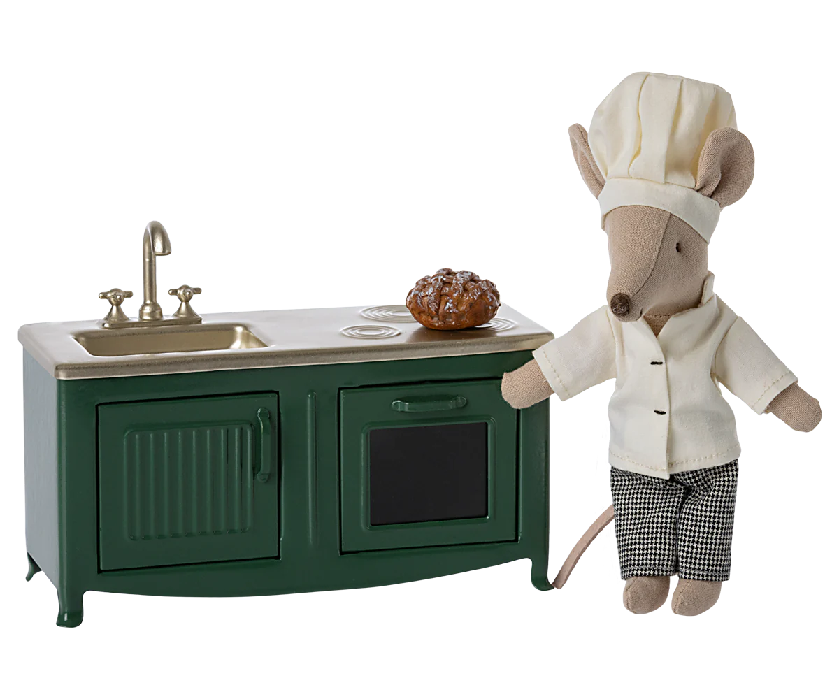 Maileg Kitchen Mouse Dark Green - Cheeky Junior