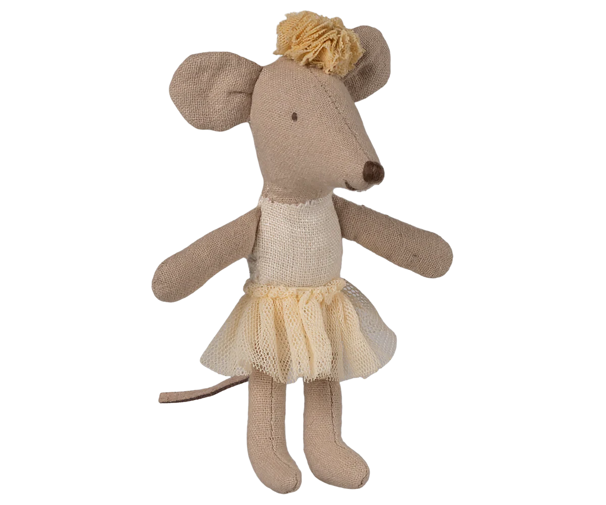 Maileg - Ballerina Little Sister Mouse Off-White