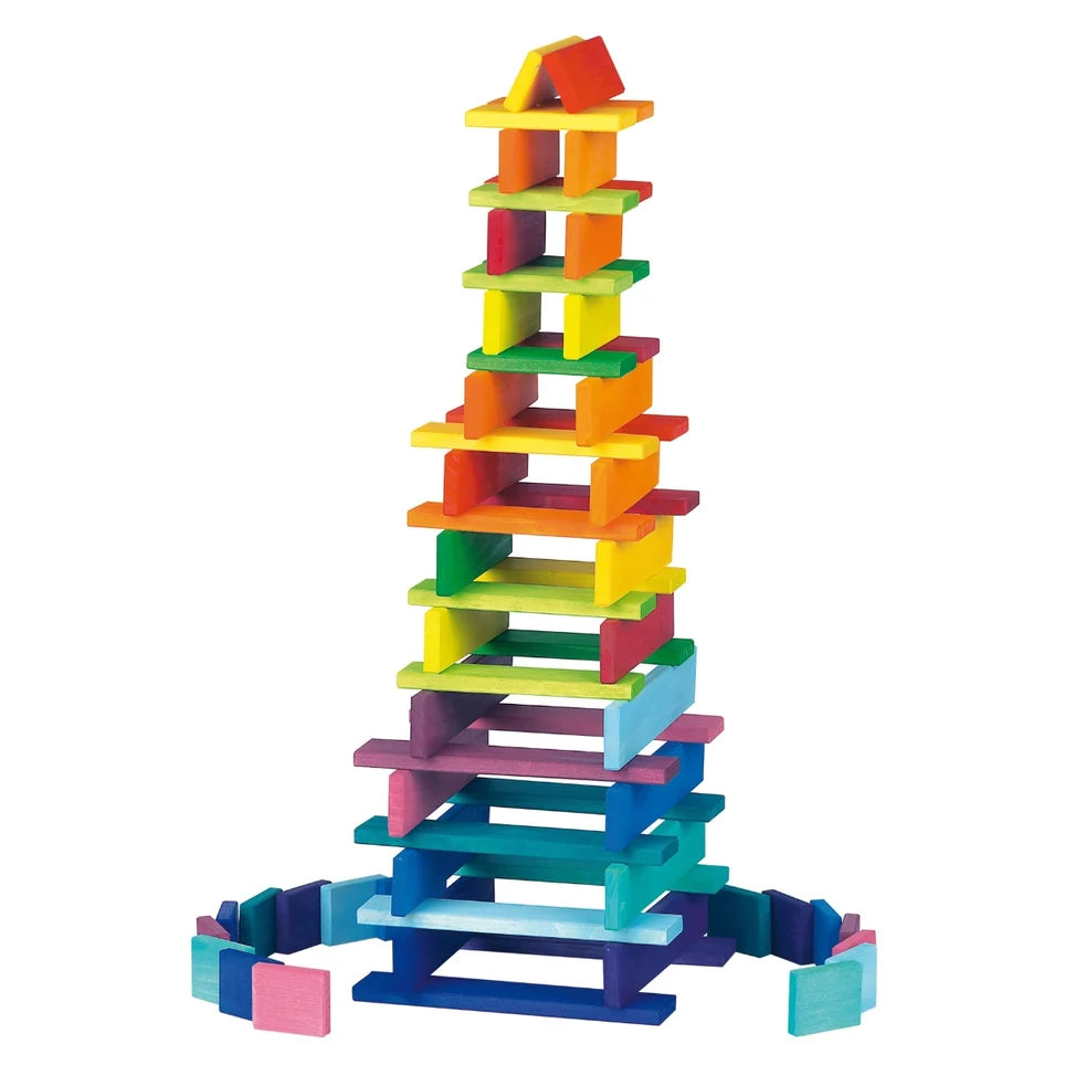 Gluckskafer - Rainbow Building Slats 64 pieces