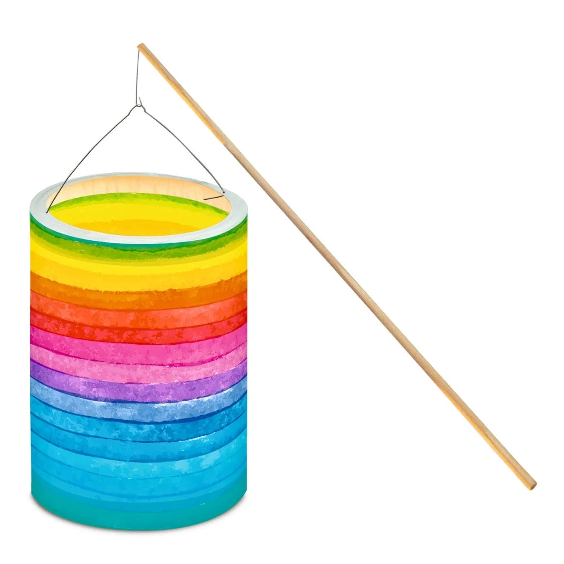 URSUS - Paper Hanging Lantern Kit Rainbow Stripe