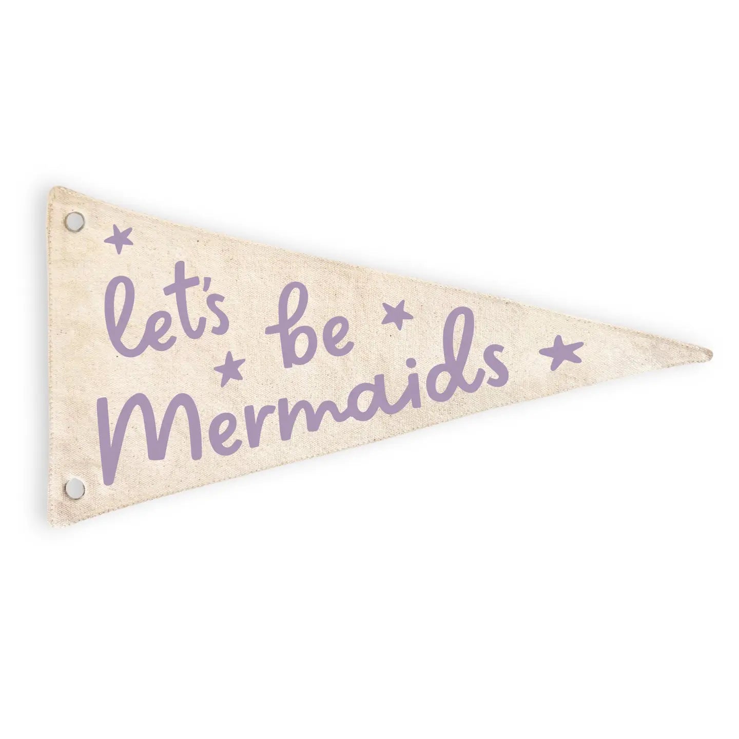 Cherrypick - Let's Be Mermaids Canvas Pennant Flag