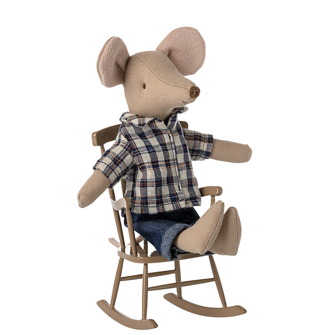 Maileg Rocking Chair Mouse Light Brown - Cheeky Junior
