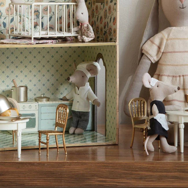 Maileg Chair Mouse Gold - Cheeky Junior