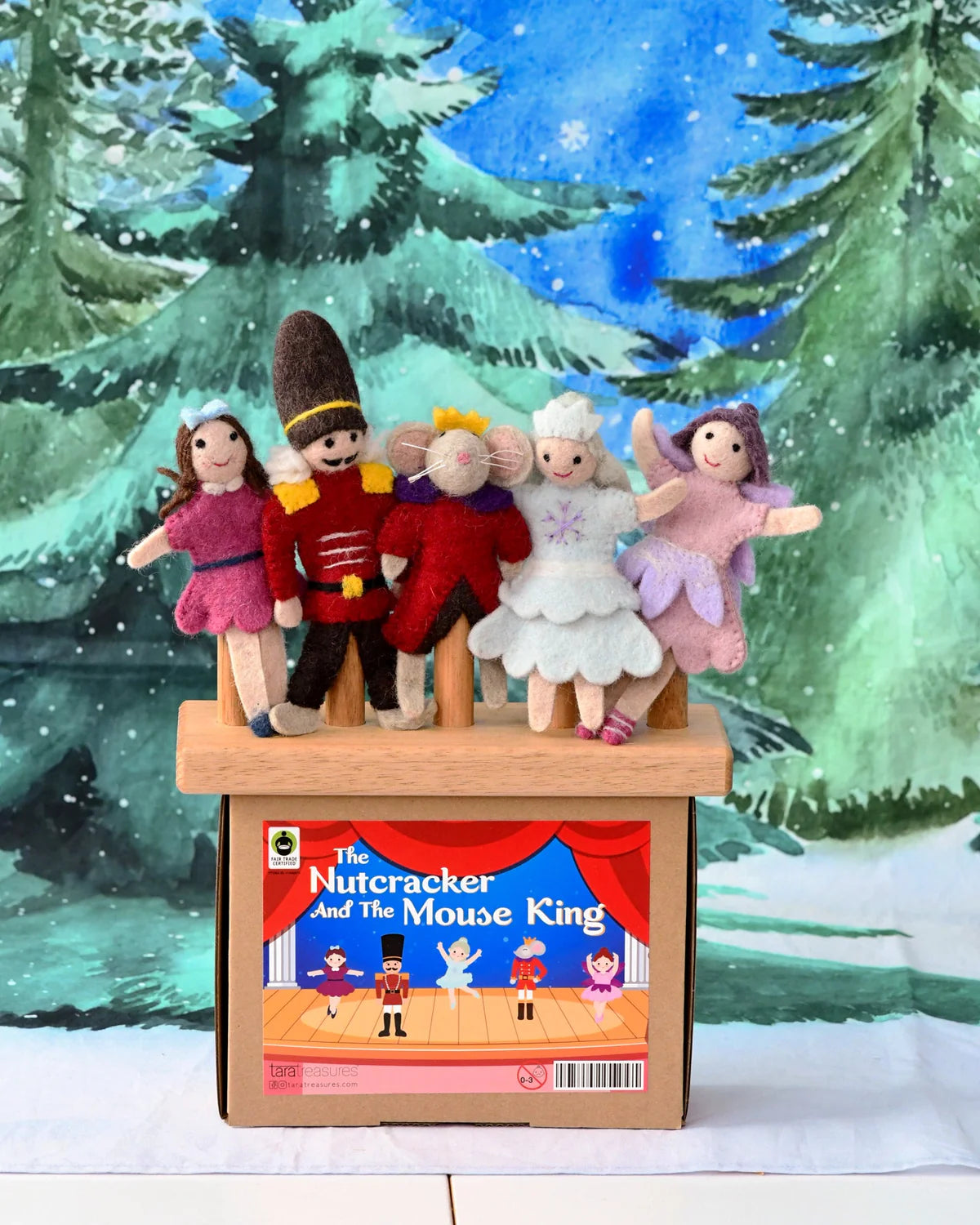 Tara Treasures - Nutcracker and the Mouse King Finger Puppet Set