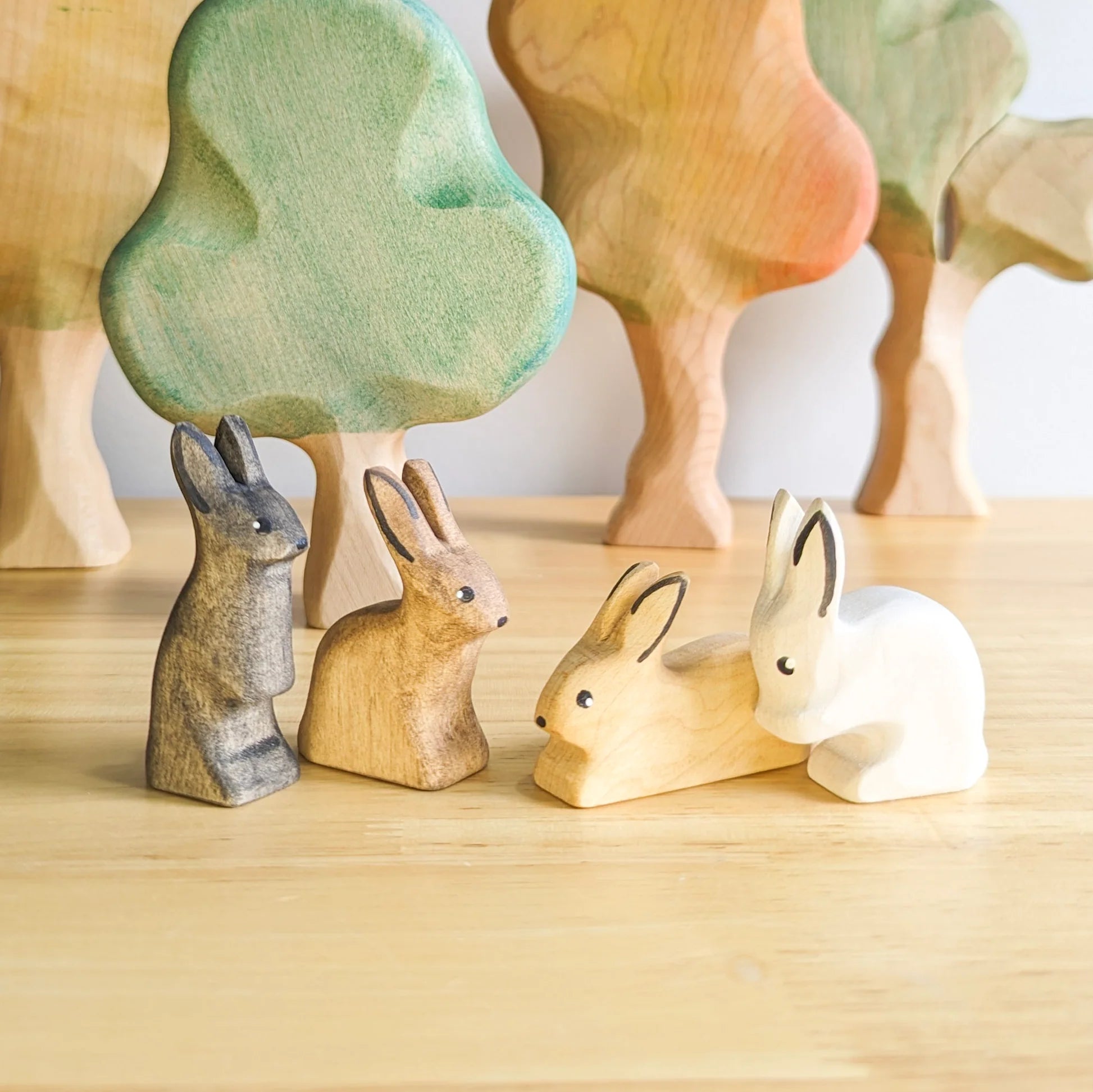Nom Handcrafted Rabbit (Laying, sitting, standing and nuzzling) - Cheeky Junior