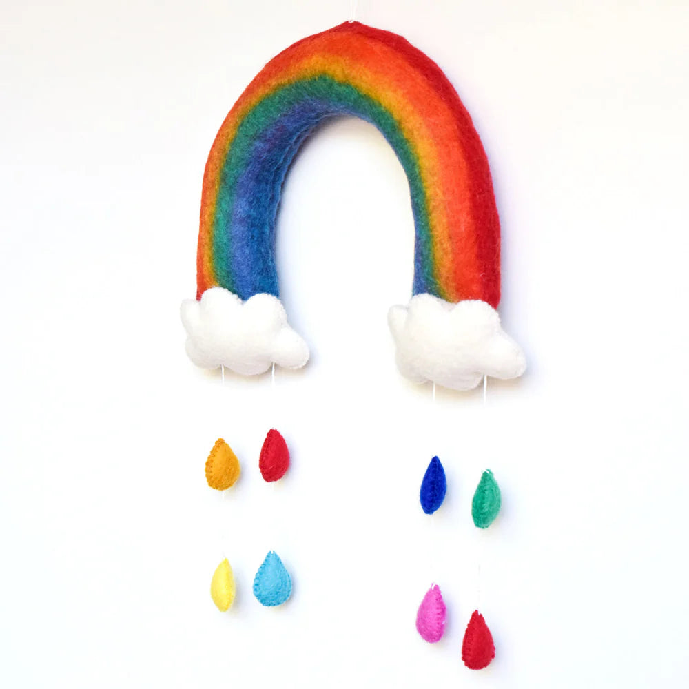 Tara Treasures - Rainbow with Raindrops Mobile