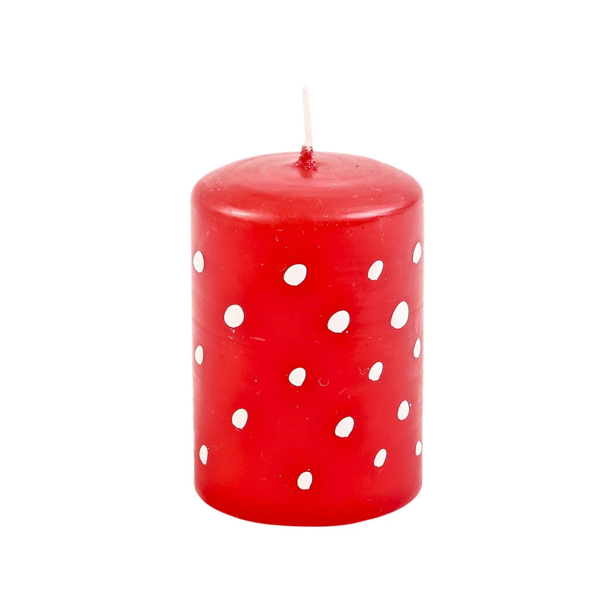 Ahrens Candles - Red with White Dots Tealight Candle
