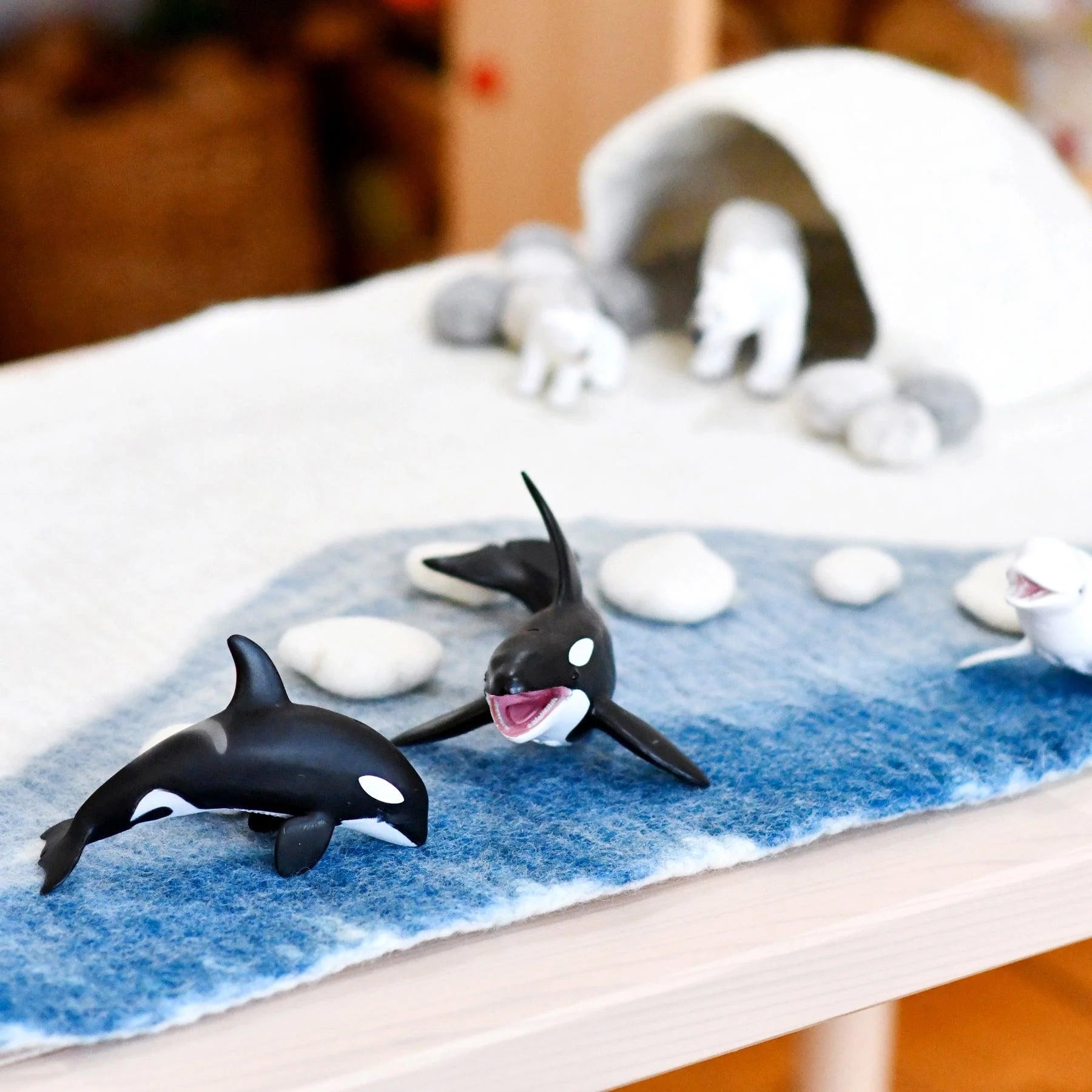 Tara Treasures Large Arctic Antarctic Polar Felt Play Mat Playscape - Cheeky Junior