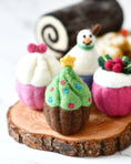 Load image into Gallery viewer, Tara Treasures - Felt Christmas Tree Cupcake