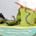 Load image into Gallery viewer, Tara Treasures Large Dinosaur Land with Volcano Felt Play Mat Playscape - Cheeky Junior