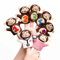 Load image into Gallery viewer, Tara Treasures Five Little Monkeys Finger Puppet Set - Cheeky Junior