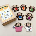 Load image into Gallery viewer, Tara Treasures Five Little Monkeys Finger Puppet Set - Cheeky Junior