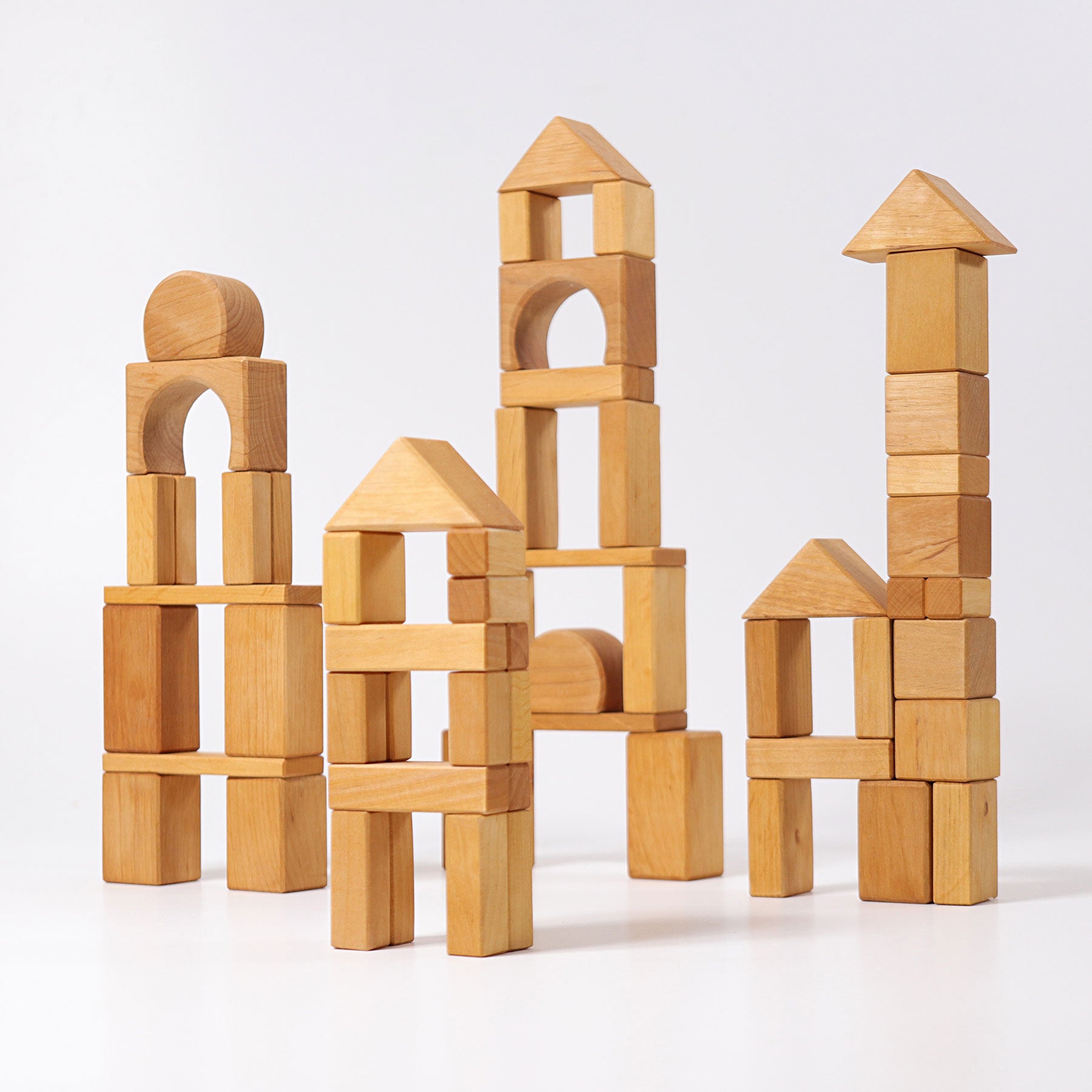 Grimm's Block Geometric 60 (Coloured and Natural) - Cheeky Junior