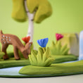 Load image into Gallery viewer, Bumbu Toys - Grass with Blue Flower Small