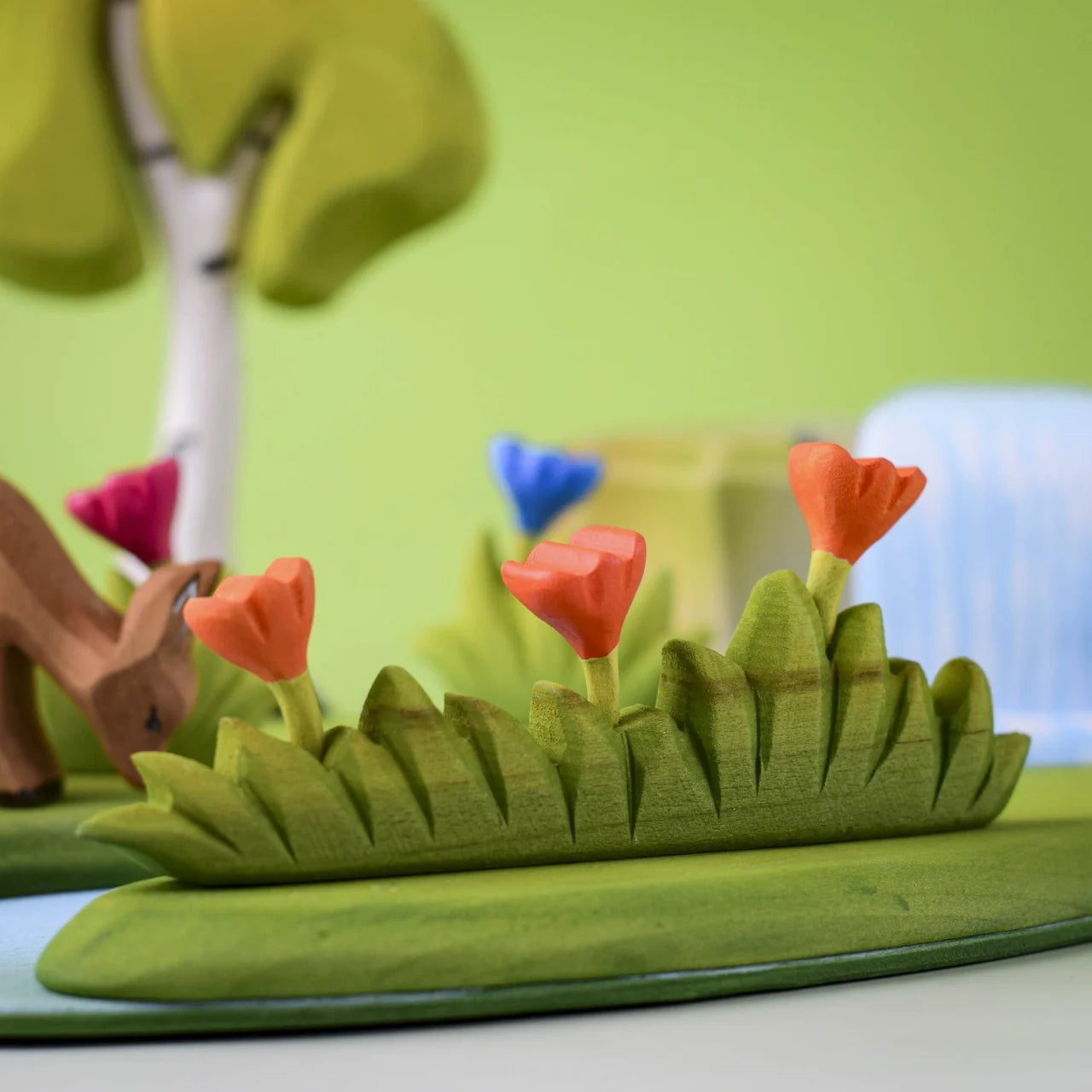 Bumbu Toys - Grass with Orange Flower Large