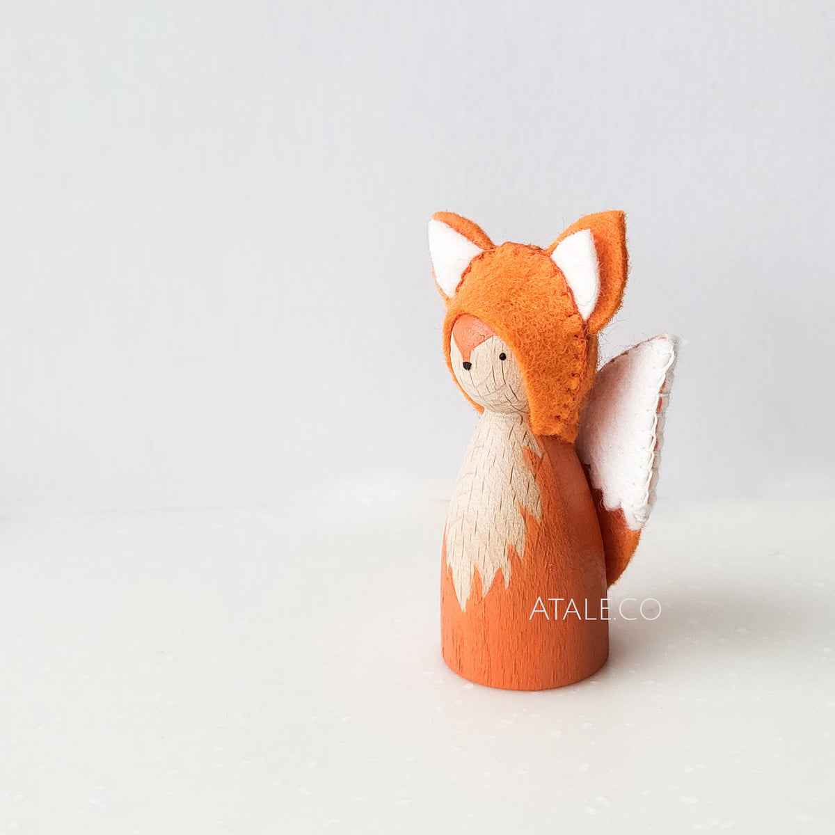 Atale - Fox Wooden Peg Doll