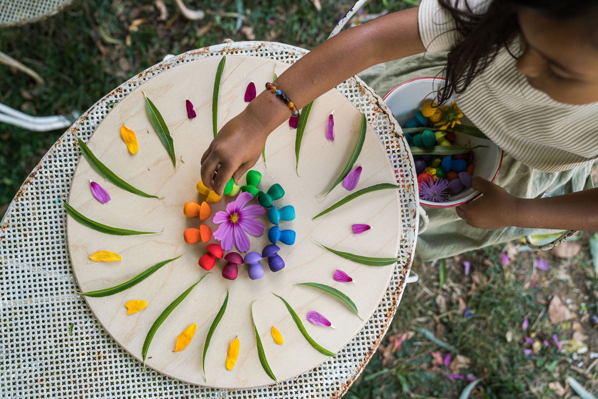 Grapat Mandala Rainbow Mushrooms - Cheeky Junior