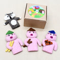 Load image into Gallery viewer, Tara Treasures The Three Little Pigs Finger Puppet Set - Cheeky Junior