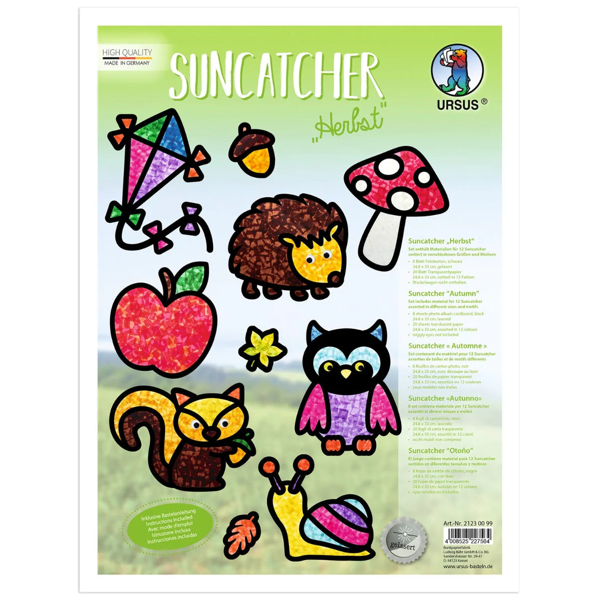 URSUS - Suncatcher Kit Autumn Set of 12
