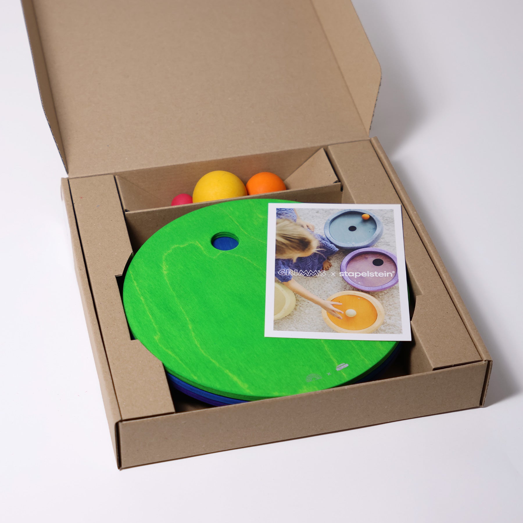 Grimm's x Stapelstein - Cool Rainbow Rolling Discs
