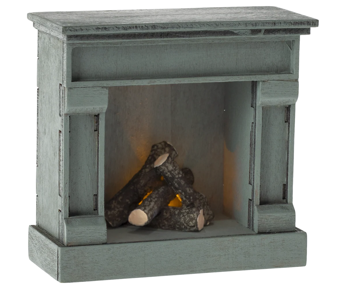 Maileg - Fireplace for Mouse Blue