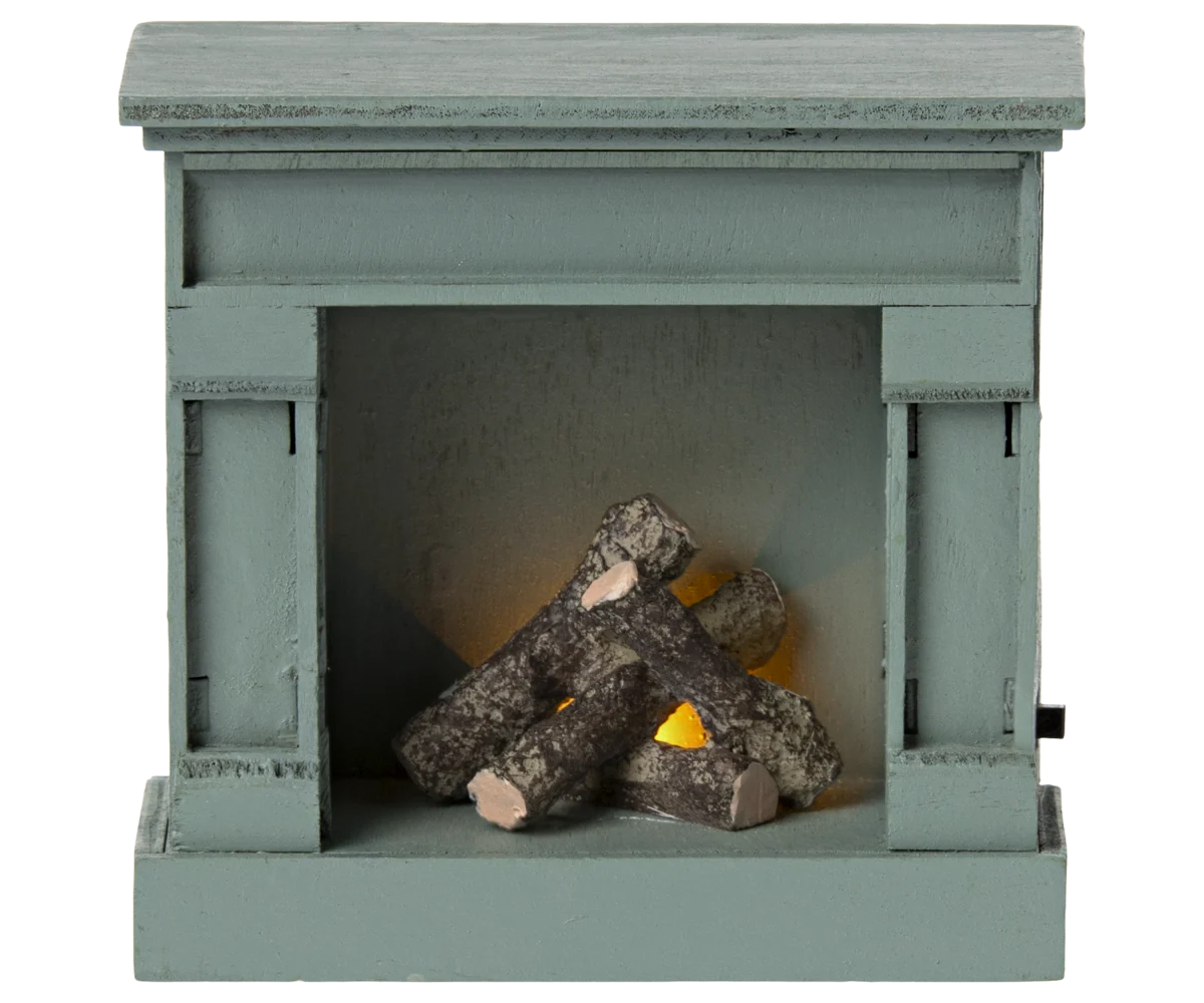 Maileg - Fireplace for Mouse Blue