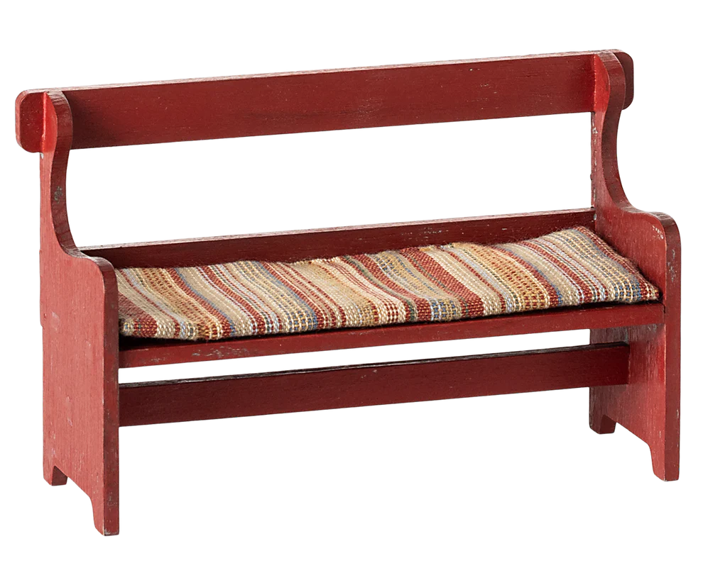 Maileg - Bench for Mouse Red