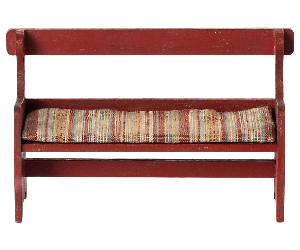 Maileg - Bench for Mouse Red