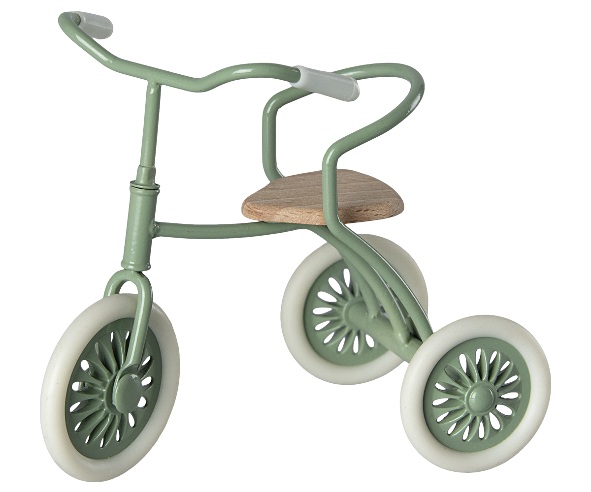 Maileg Abri a Tricycle Mouse - Green - Cheeky Junior