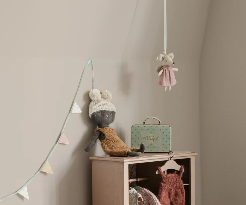 Maileg - Angel Mouse in Suitcase Little Sister