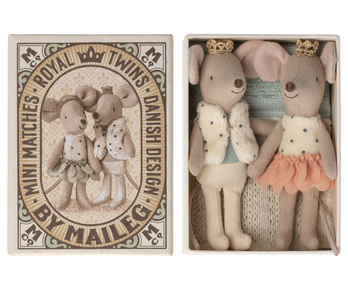 Maileg Royal Twin Mice in Box (Pink) - Cheeky Junior