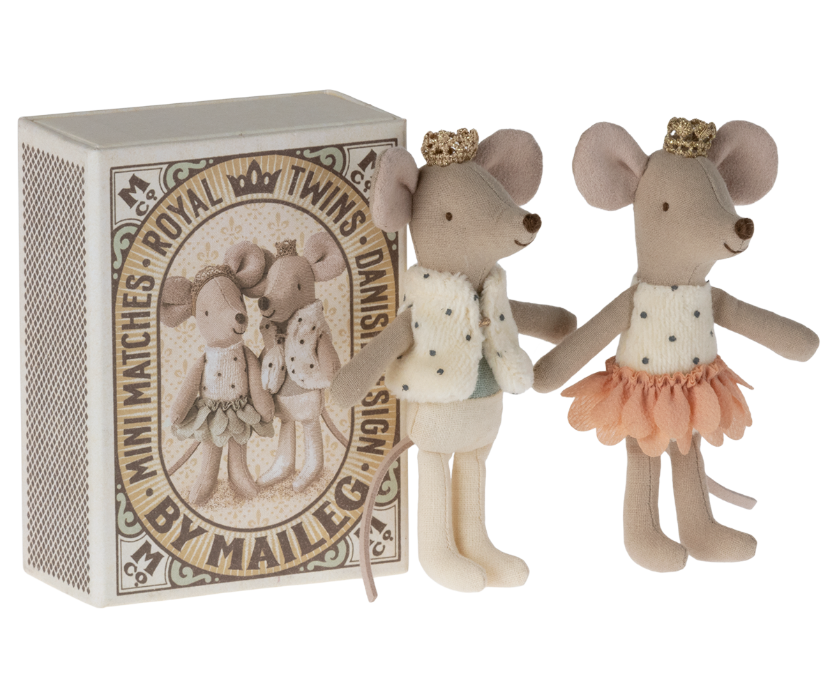 Maileg Royal Twin Mice in Box (Pink) - Cheeky Junior