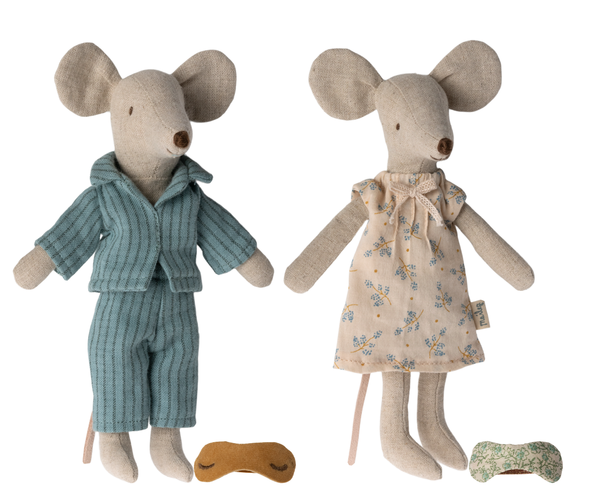 Maileg Mum and Dad Mice in Box - Cheeky Junior
