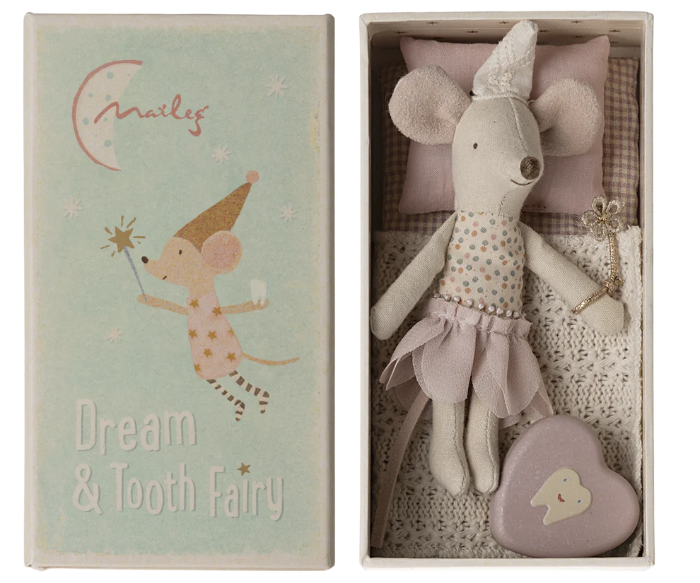 Maileg - Tooth Fairy Mouse Little Sister in Matchbox