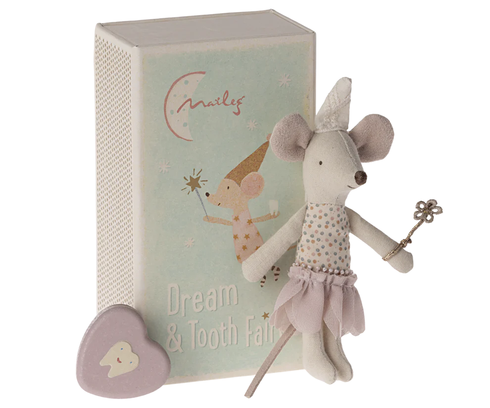 Maileg - Tooth Fairy Mouse Little Sister in Matchbox