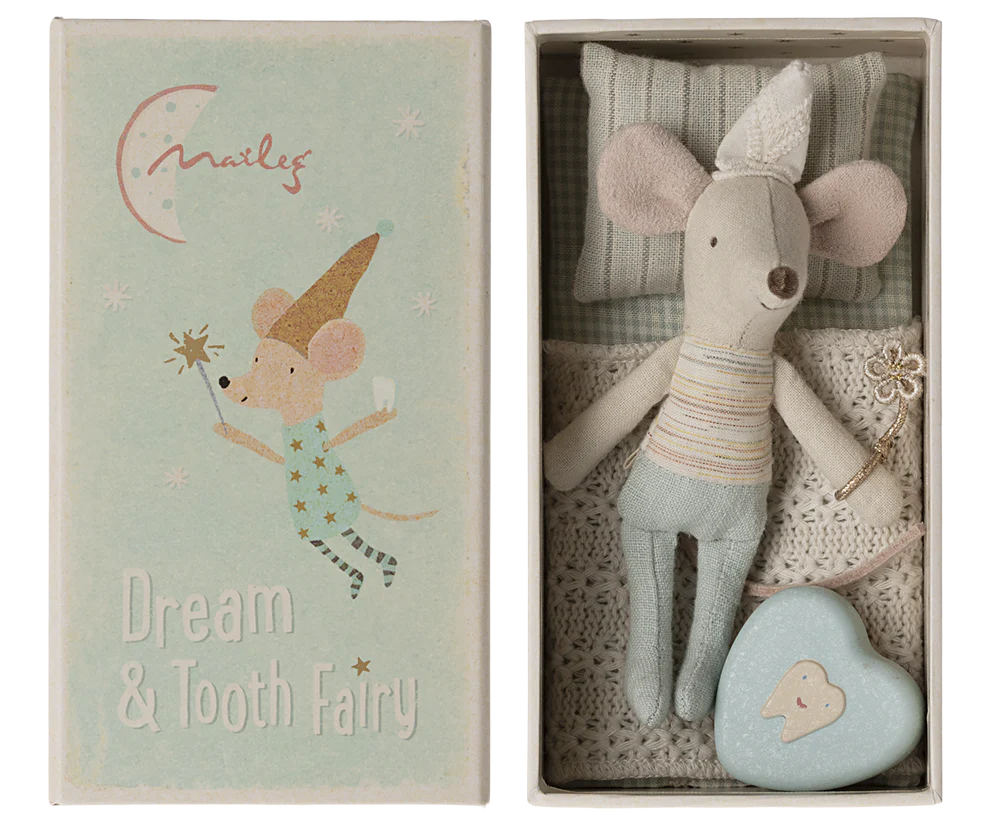 Maileg - Tooth Fairy Mouse Little Brother in Matchbox