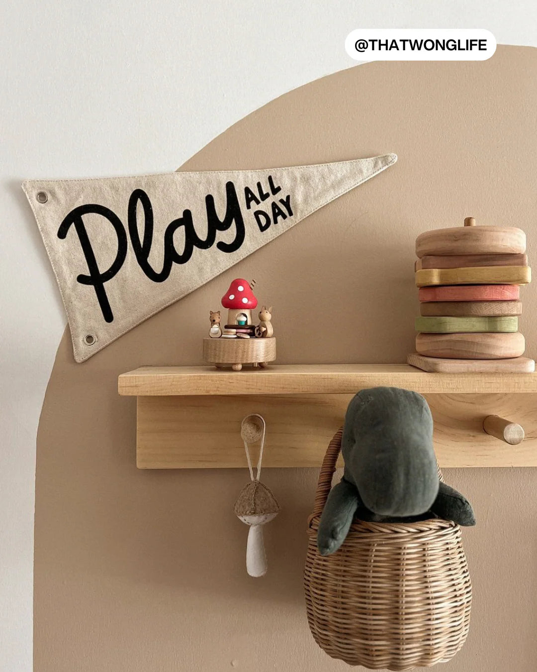 Cherrypick - Play All Day Canvas Pennant Flag