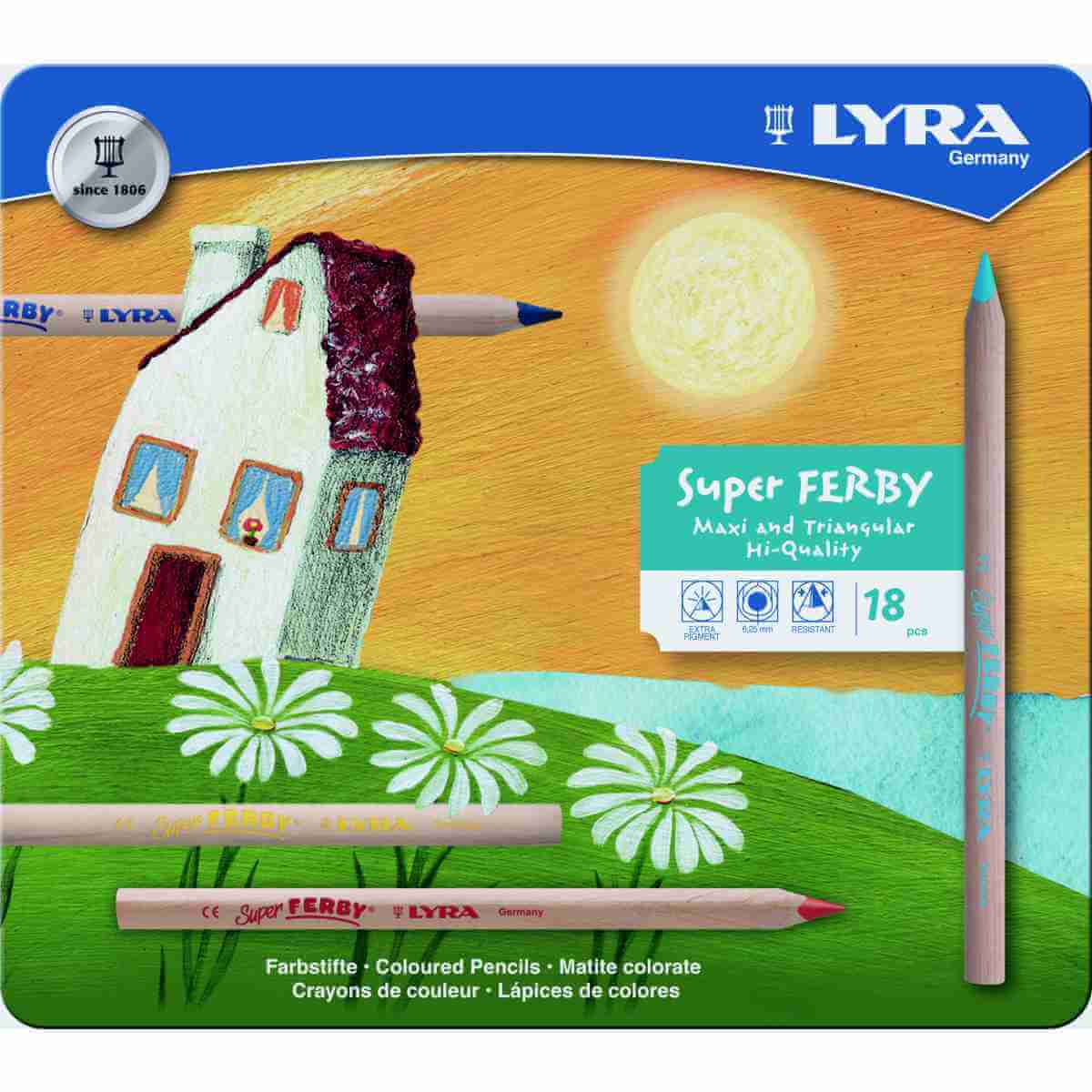 Lyra Super Ferby Pencils 18 Set in a Tin