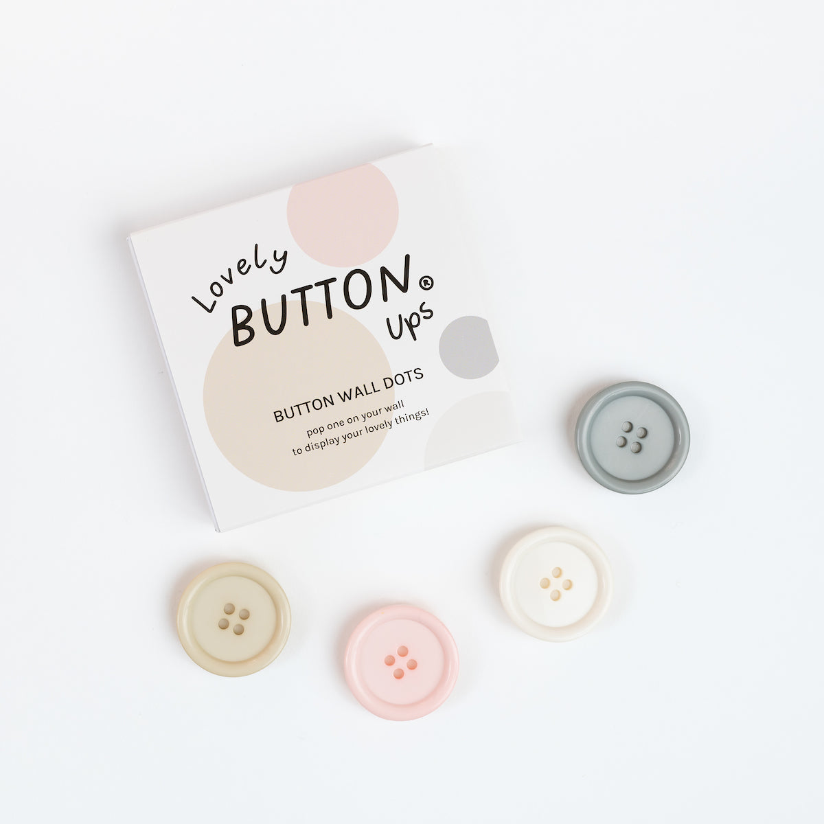 Lovely Buttons Ups ® - Wall Dots Neutral Collection
