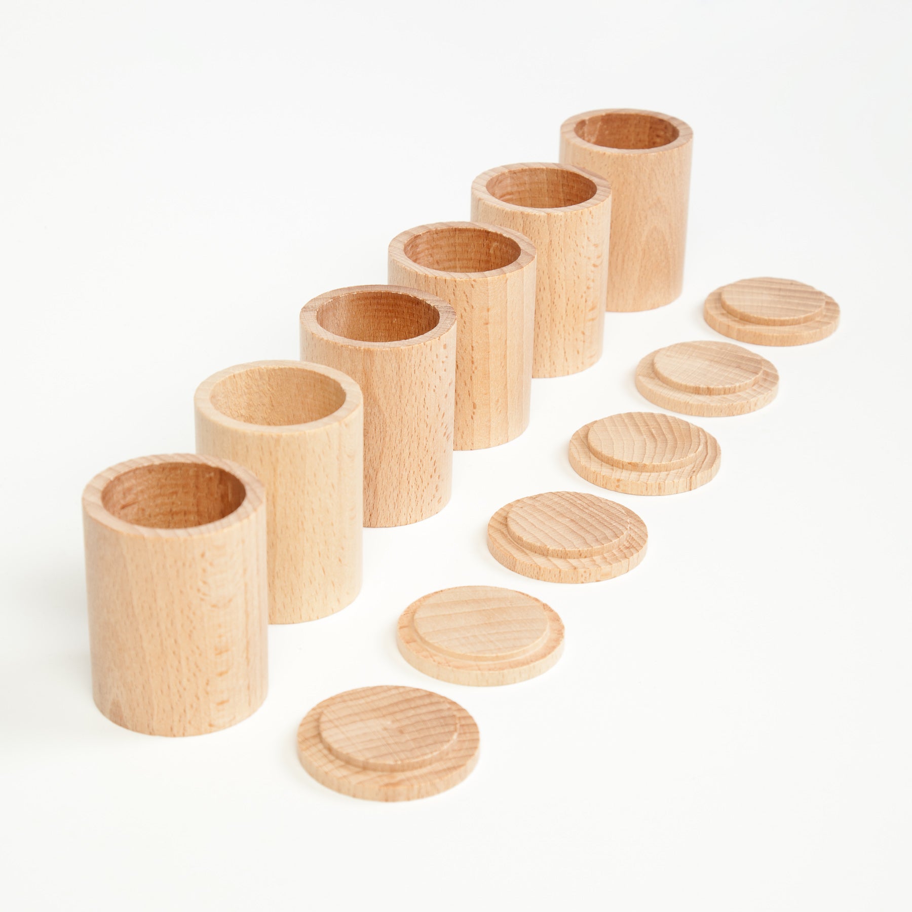 Grapat 6 Natural Cups with Cover - Cheeky Junior