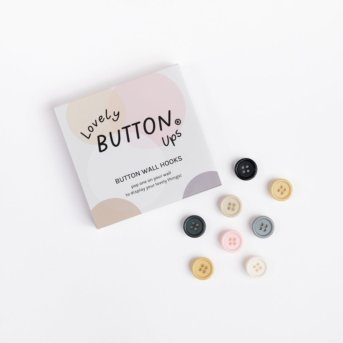 Lovely Buttons Ups ® - Wall Hooks Neutral Collection