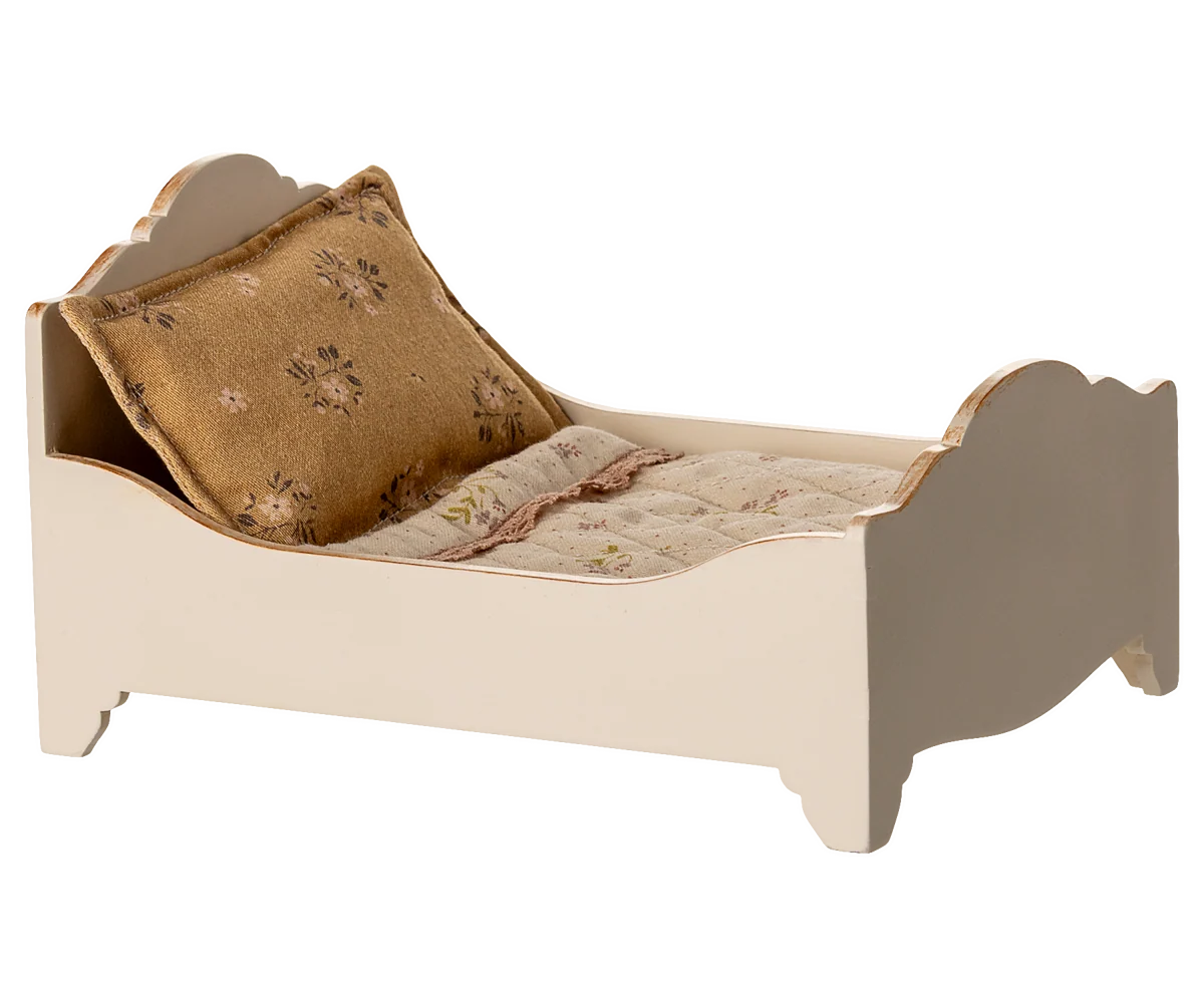 Maileg - Wooden Bed Off-White for Mouse