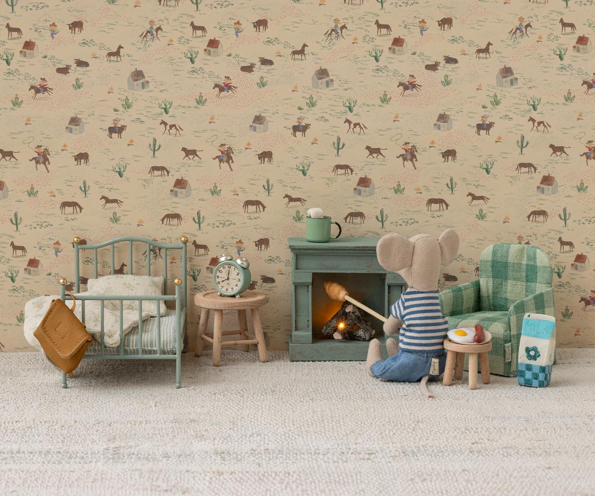Maileg - Fireplace for Mouse Blue