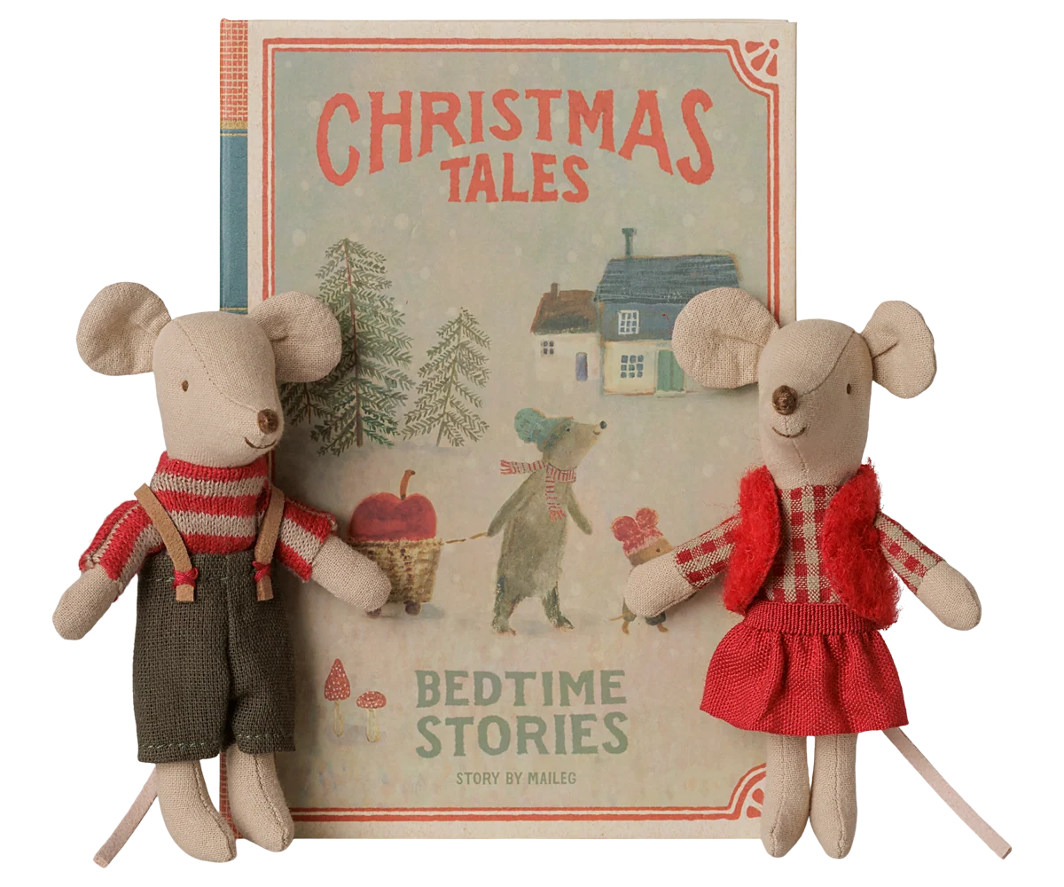 Maileg - Christmas Twin Mice in Book