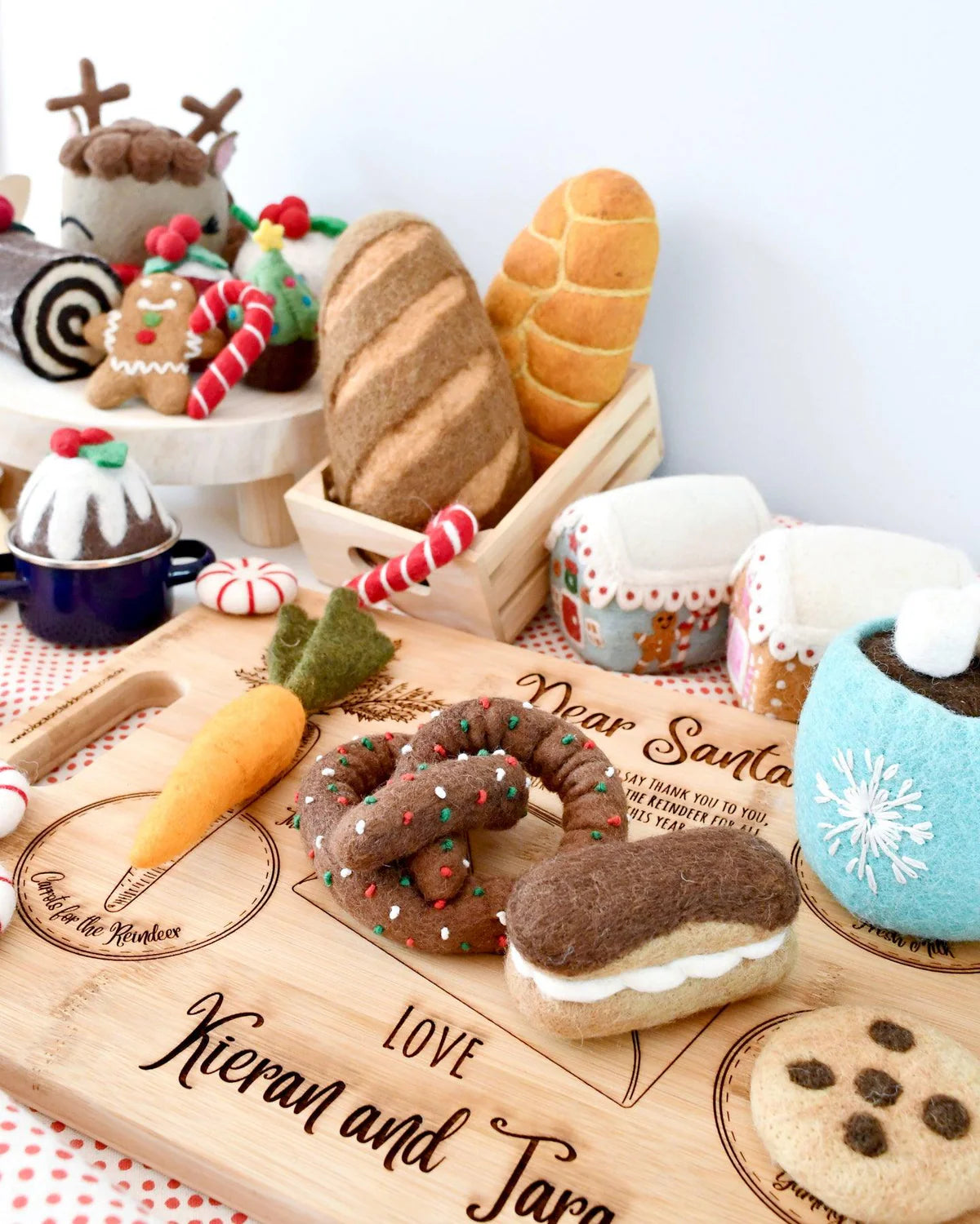 Tara Treasures - Felt Blue Gingerbread House