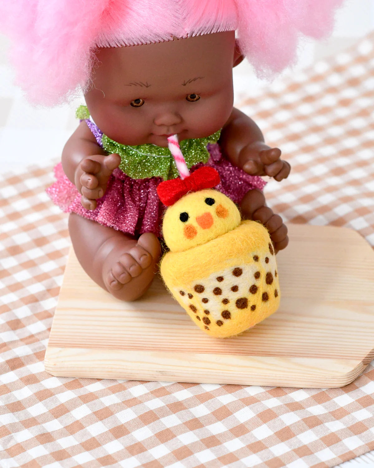 Tara Treasures - Felt Chick Boba Bubble Tea