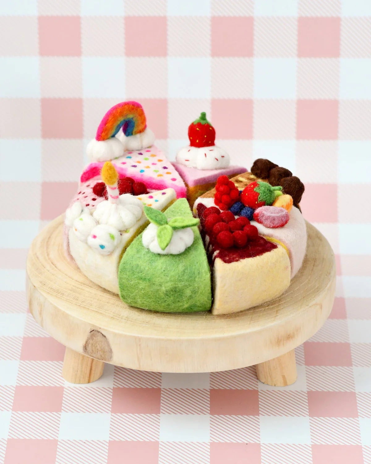 Tara Treasures - Felt Rainbow Cake Slice