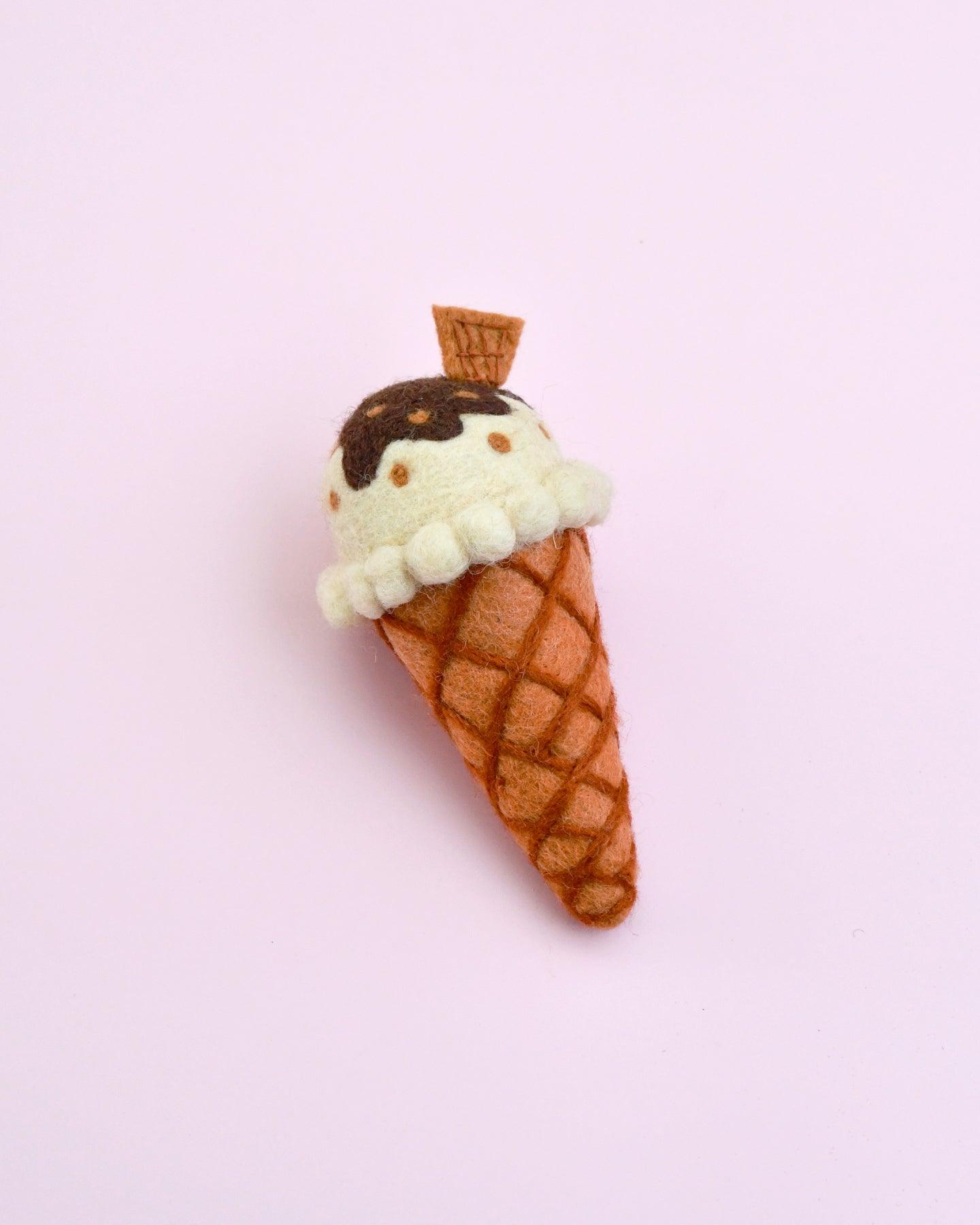 Tara Treasures Felt Vanilla Chocolate Fudge Ice Cream - Cheeky Junior